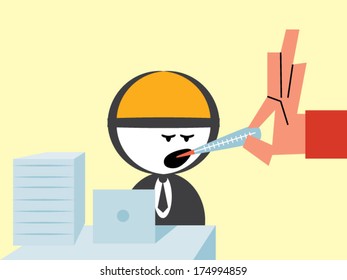 Business man sick