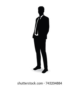 Business Man Silhouette Pose Stock Vector (Royalty Free) 743204884 ...