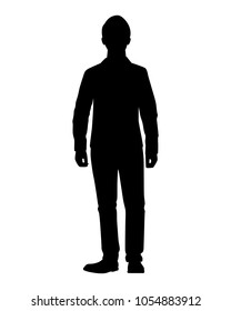 Business man silhouette vector