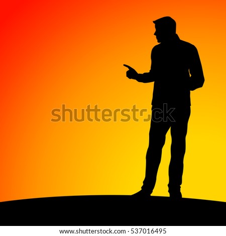 Image, Stock Photo just like a star Young man