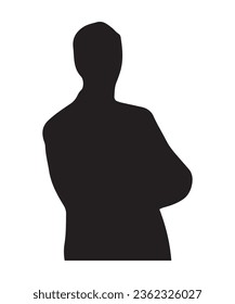 business man silhouette vector white background 
