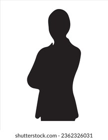 business man silhouette vector white background 