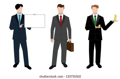 Business man silhouettes