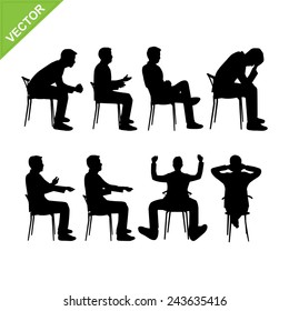 Silhouettenvektor für Geschäftsleute