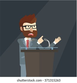 Business man speech