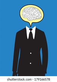 business man  speech  brain vector