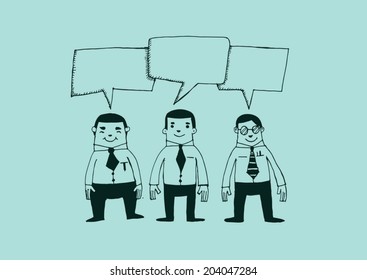 Business Man Speech Bubble