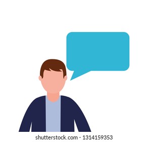 Business Man Speech Bubble Talk