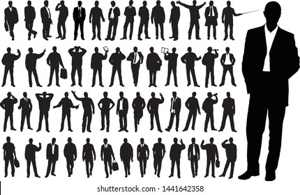 Business man standing illustration vector 