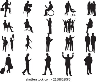 Business man stock vector set 