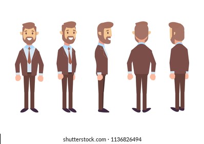 Male Construction Different Poses Set Build Stock Vector (Royalty Free ...