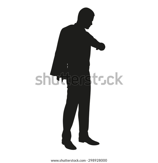 Business Man Suit His Jacket Over Stock Vector (Royalty Free) 298928000