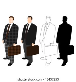 Business Man in Suit Styles Set 02