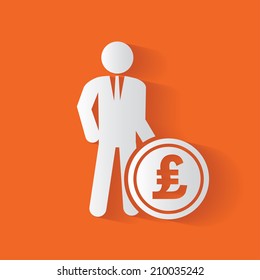 Business man symbol,clean vector