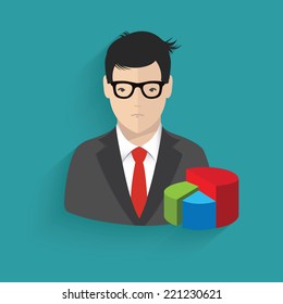 Business man symbol,clean vector