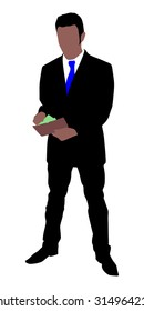business man taking out money from the wallet 