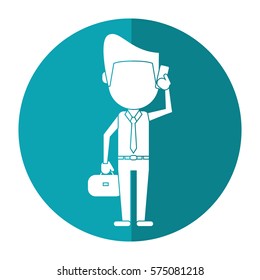 business man talk smartphone shadow