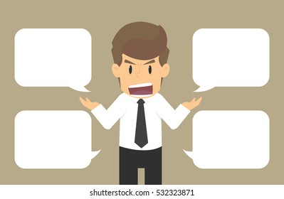 business Man Talking disputed issues.vector