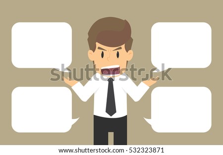 business Man Talking disputed issues.vector