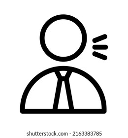 business man talking icon or logo isolated sign symbol vector illustration - high quality black style vector icons
