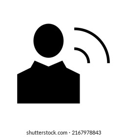 business man talking icon or logo isolated sign symbol vector illustration - high quality black style vector icons

