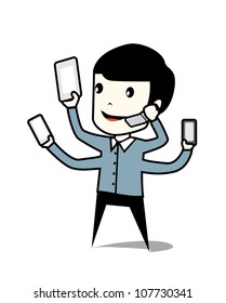 business man talking on the phone