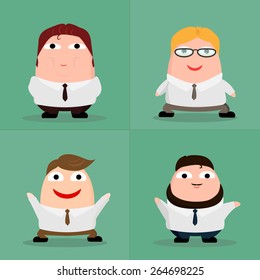 business man and team made in vector 
