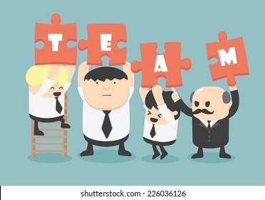 business man team work, Vector