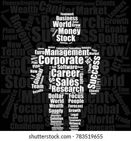 business man text design
