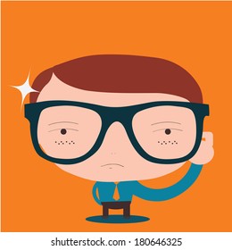 Business man thinking of seriously