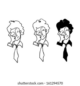 business man thinking,vector illustration