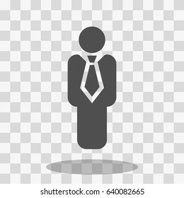 business man with tie iconicon vector illustration. Flat design style