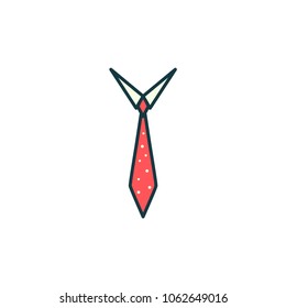 Business Man Tie Vector Icon