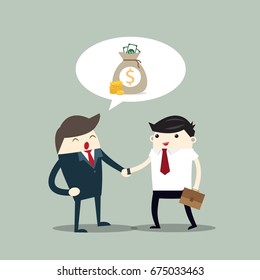 Business man Two persons are shaking hands, business teamwork and contact concept