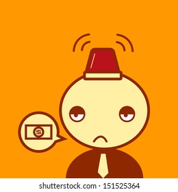 Business man unhappy with bankrupt