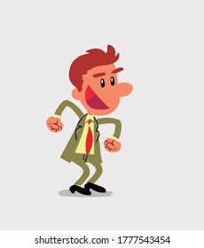Business man unpleasantly surprised in isolated vector illustrations
