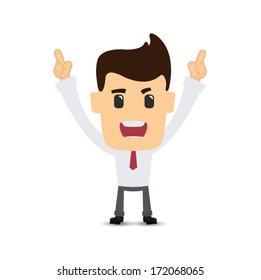 Business man in various poses 