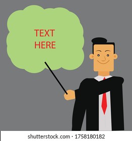 business man vector design. text your message