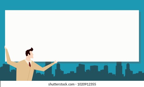 Business man vector. free space for text. wallpaper. 