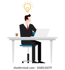 Business man vector. free space for text. wallpaper. background. new idea.