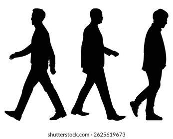 Business Man vector, icon design. Business people silhouettes, vector. Person,  people, adult, man walking vector illustration.