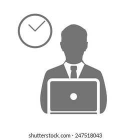 business man  vector icon symbol, office, communication art
