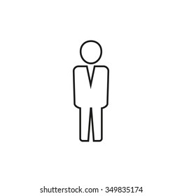 Business man vector icon.Flat design.