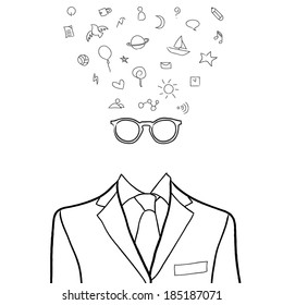 business man. Vector illustration. 