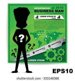 Business man, vector illustration