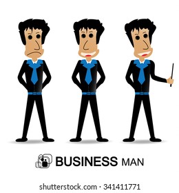 Business man, vector illustration