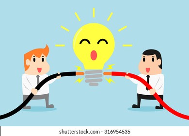 business man vector shares his idea