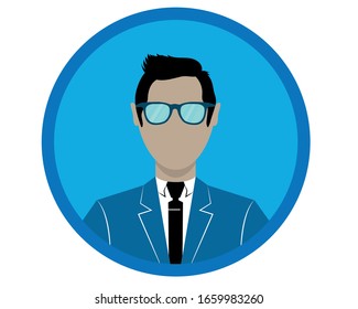 business man vector sketch, consultant character. eps.