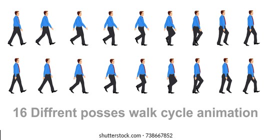 Business Man Walk Cycle