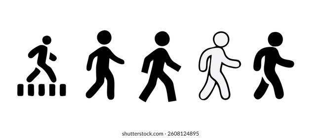business man walk cycle sprite sheet, Animation frames, silhouette, Loop Animation